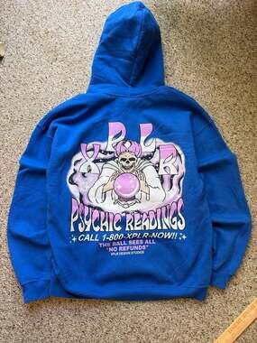 XPLR Psychic Readings Blue Hoodie